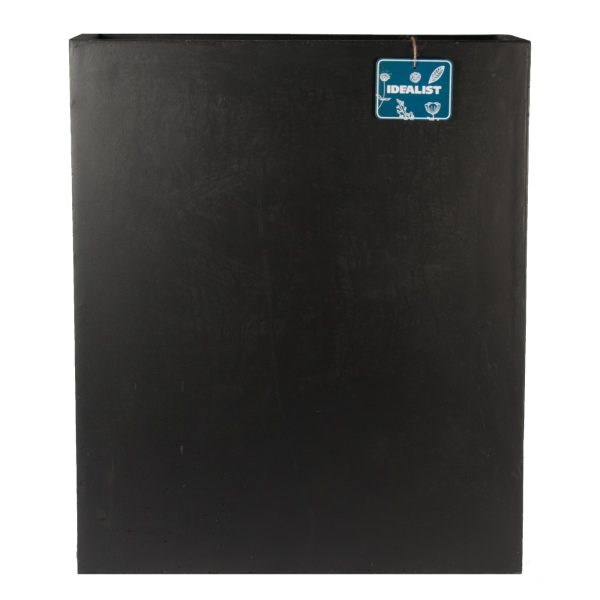 Narrow Light Concrete Black Trough Garden Planter H72 L60.5 W22.5 cm, 98 ltrs Cap.