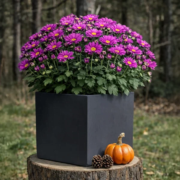 Square Box Faux Lead Light Concrete Garden Planter H30 L30 W30 cm, 27 ltrs Cap.