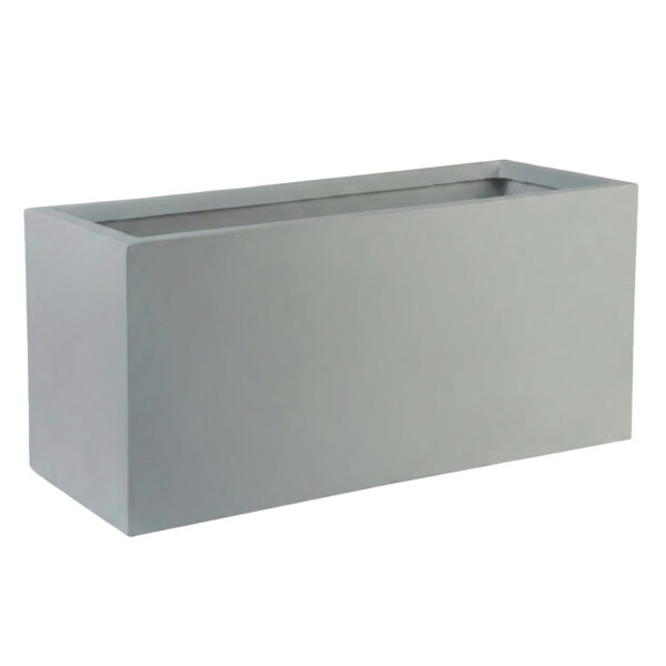 Grey Light Concrete Trough Garden Planter H30 L65 W19 cm, 37 ltrs Cap.