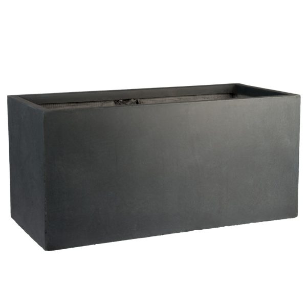 Faux Lead Light Concrete Trough Garden Planter H37.5 L80 W37 cm, 111 ltrs Cap.