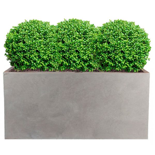 Grey Light Concrete Trough Garden Planter H30 L60 W30 cm, 54 ltrs Cap.