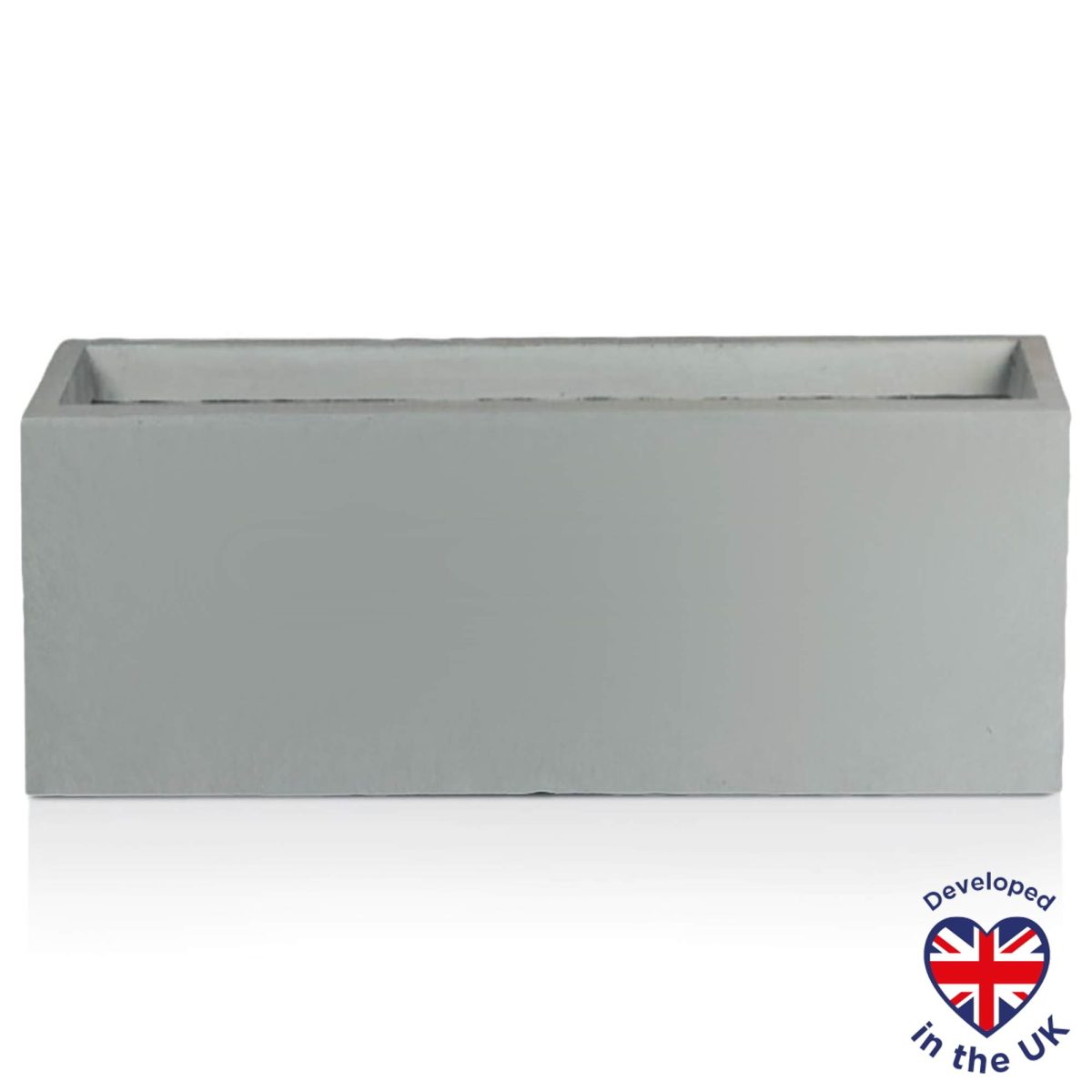 Window Box Light Concrete Grey Garden Planter L40 W17 H17.5 cm, 16 ltrs Cap.