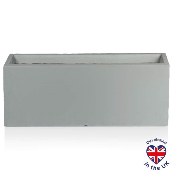 Window Box Light Concrete Grey Garden Planter L40 W17 H17.5 cm, 16 ltrs Cap.