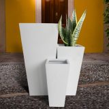 Planter Home ESPRIT White Magnesium Urban 38 x 38 x 91 cm