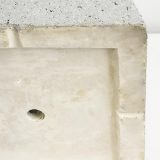 Square Box Contemporary Grey Marble Light Concrete Planter H21.5 L22.5 W22.5 cm