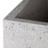 Square Box Contemporary Grey Marble Light Concrete Planter H21.5 L22.5 W22.5 cm