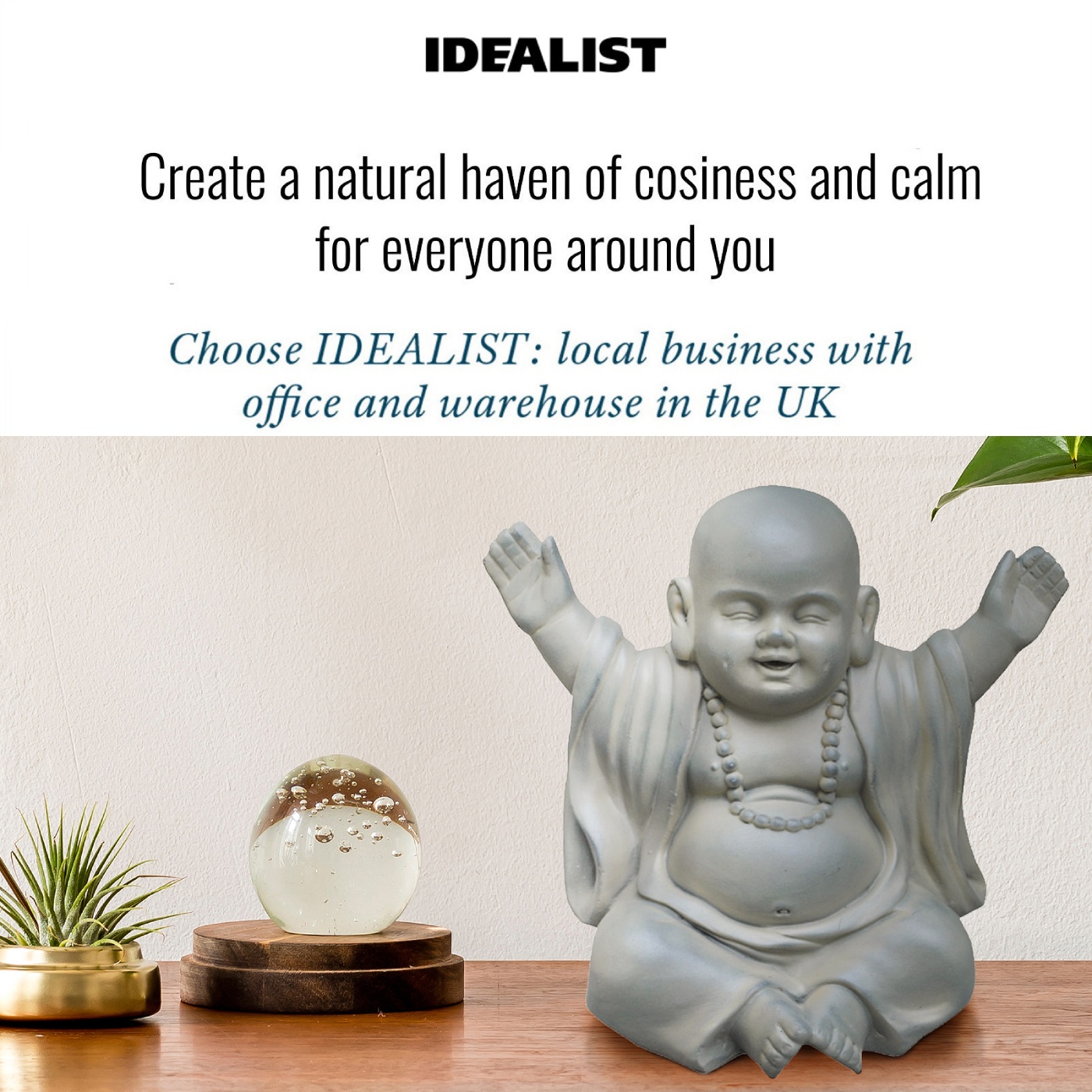 Laughing Baby Monk Indoor and Outdoor Statue L35,5 W25,5 H31,5 cm buy ...
