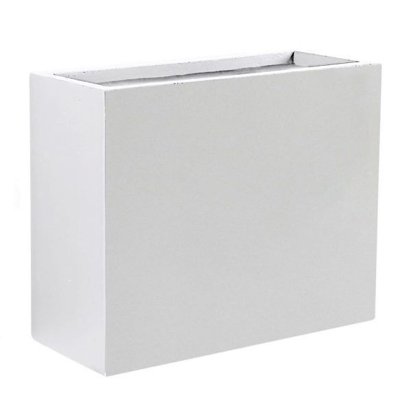 Light Concrete White Trough Planter H40 L50 W20 cm, 40 ltrs Cap.