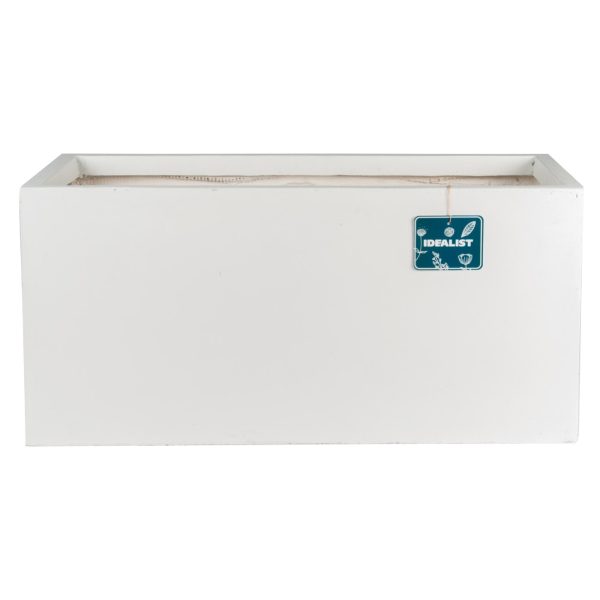 White Light Concrete Trough Garden Planter H30 L65 W19 cm, 37 ltrs Cap.