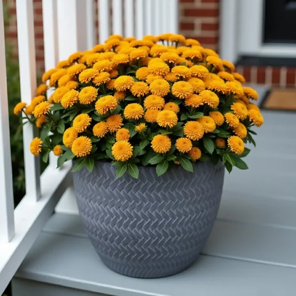 Plaited Style Grey Round Garden Planter, Outdoor Plant Pot D24 H23 cm, 10 ltrs Cap.