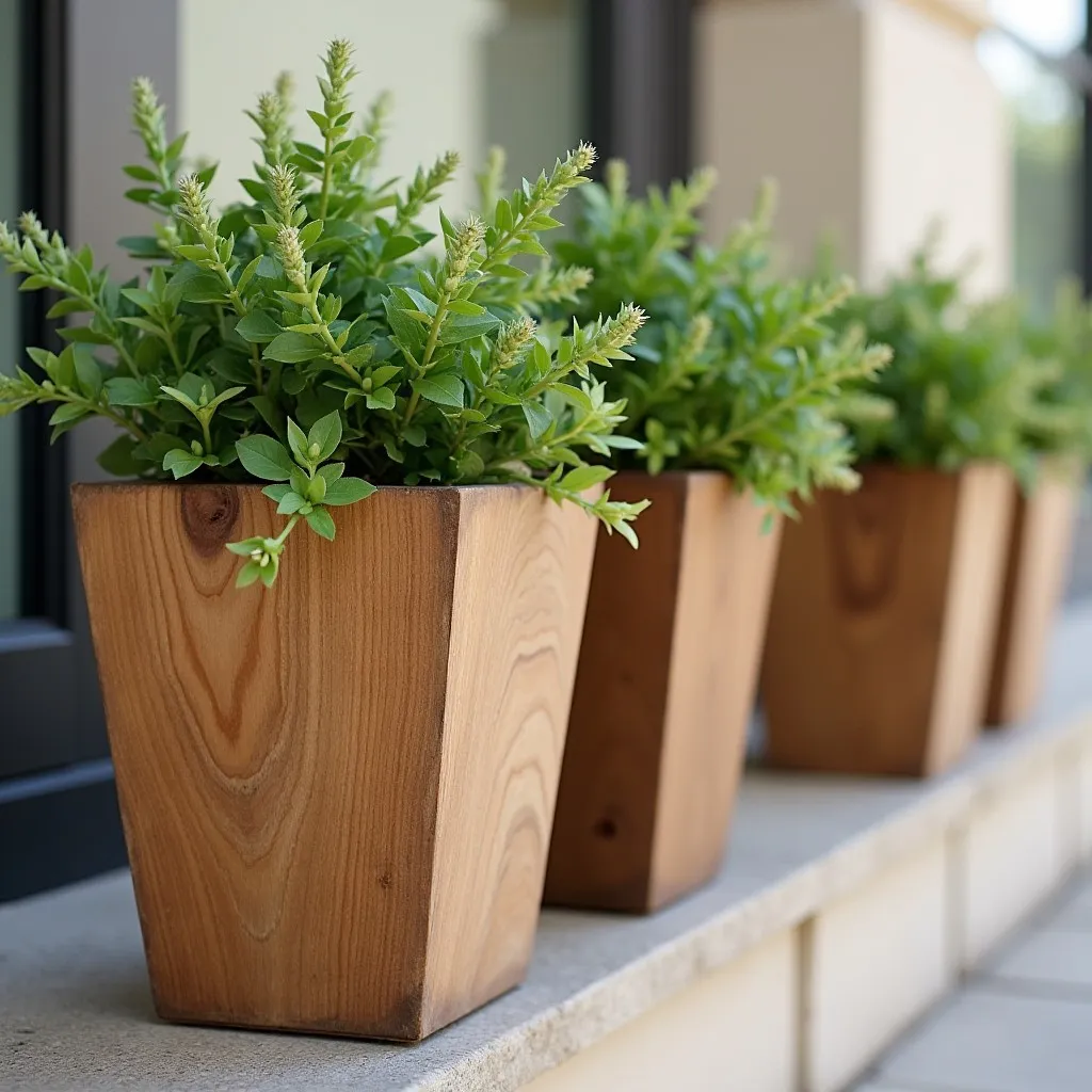 Plants in eco-friendly containers