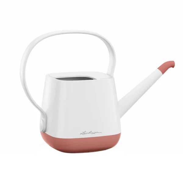 YULA Watering Can for Houseplants, White and Pearl Rose, 1.7 L