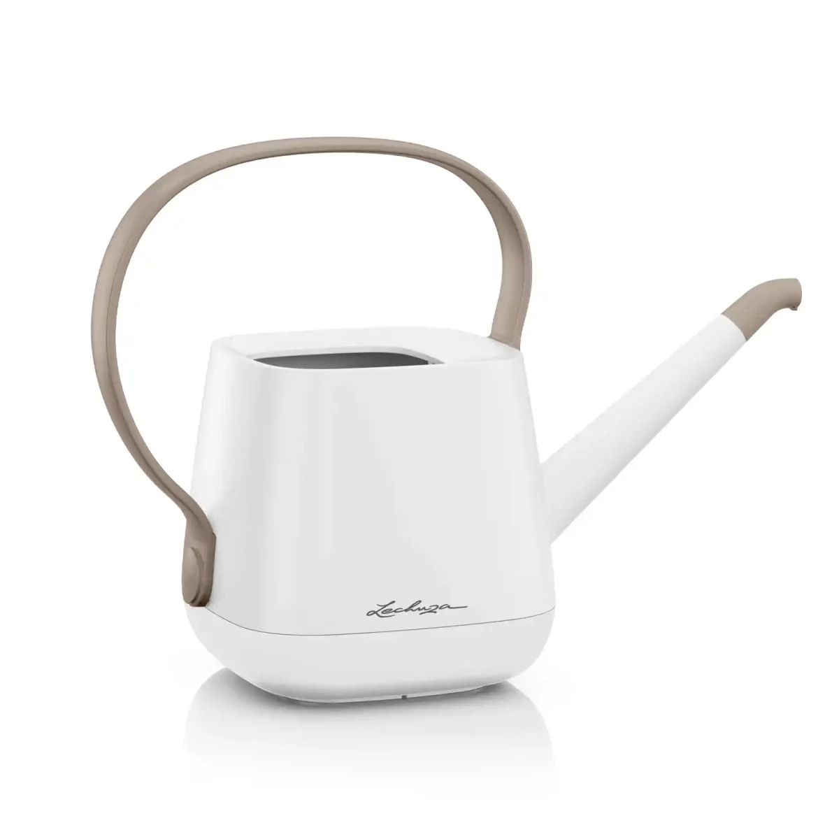 LECHUZA YULA Watering Can, White and Taupe, 1.7 L