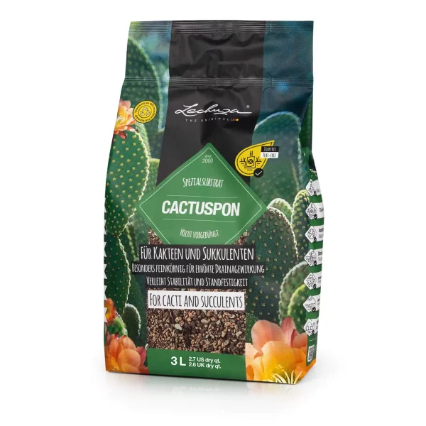 LECHUZA CACTUSPON Mineral Potting Mix for Cacti and Succulents, 6L